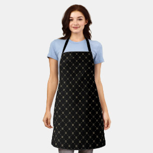 Diamond Pattern on Black Apron
