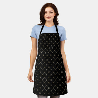Diamond Pattern on Black Apron