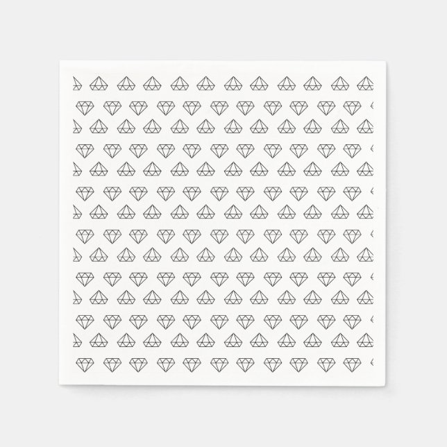 Diamond Pattern Paper Napkins (Front)