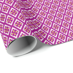 Diamond pattern - plum purple and pink wrapping paper