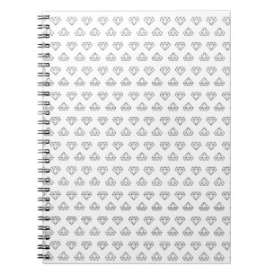 Diamond Pattern Spiral Notebook