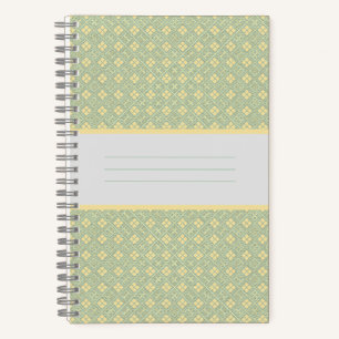 Diamond Pattern Teal Notebook