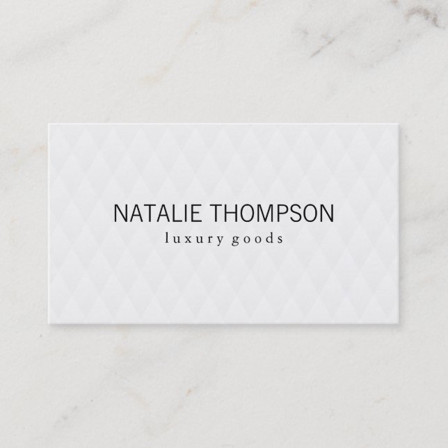 Diamond Pattern | White Business Card (Front)