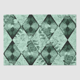Diamond Pattern With Florals Decoupage Tissue Paper