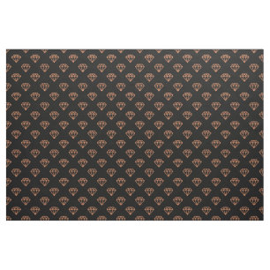 Diamond - Peach on Black Fabric
