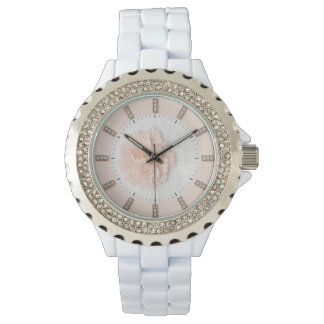 Diamond Peony Pastel Pink Watch