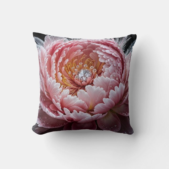 Diamond Peony Pillow (Front)