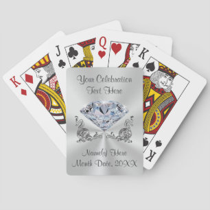 Diamond Personalised Wedding Gifts for Guests Playing Cards