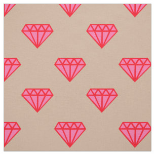 Diamond: pink & red fabric