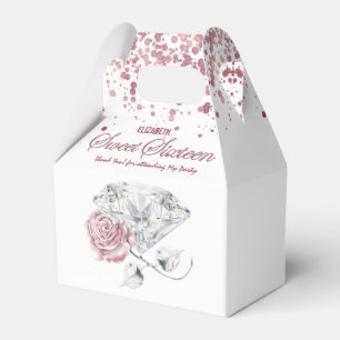 Diamond Pink Rose Gold Sweet Sixteen Favour Box