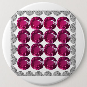Diamond Pink Tourmaline 6 Cm Round Badge