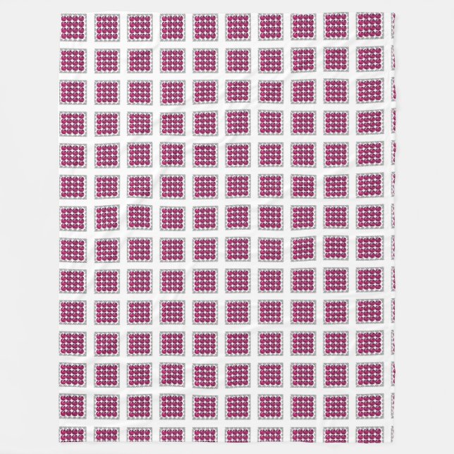 Diamond Pink Tourmaline Fleece Blanket (Front)
