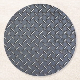Diamond plate drink coasters