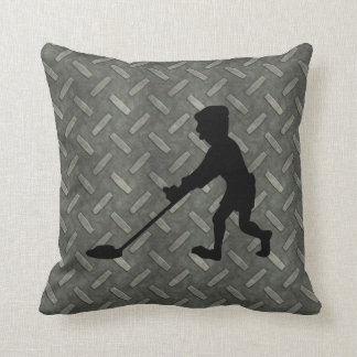 Diamond Plate Metal Detecting Man Cushion