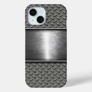 Diamond Plate Personalised iPhone 15 Case