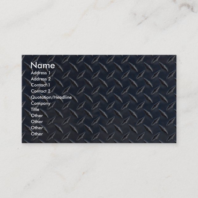 Diamond plate Photo Business Card (Front)