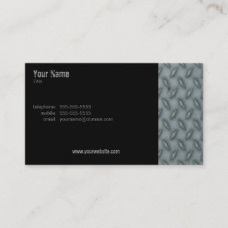 Diamond Plate Steel Business Card