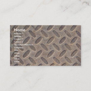 Diamond Plate Steel Floor Business Card
