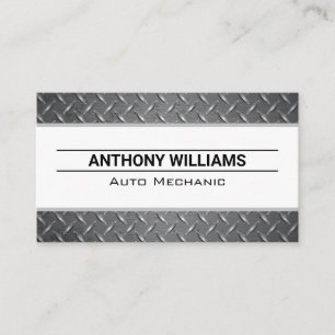 Diamond Plated Steel Business Card