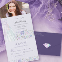 Diamond Princess Purple Quinceanera with RSVP