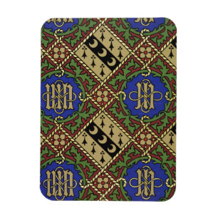 Diamond print ecclesiastical wallpaper design magnet