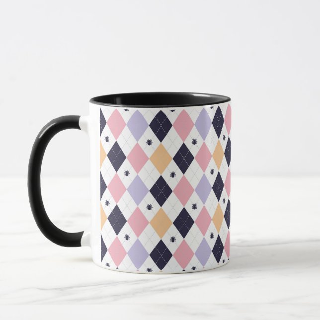 Diamond Purple Pink with Spider Mug (Left)