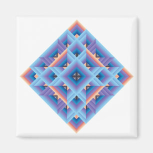 Diamond Quilt in Blue and Purple Magnet