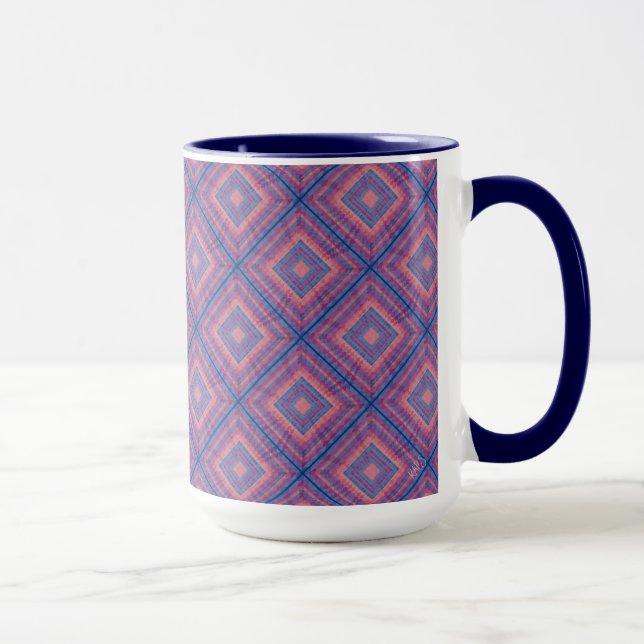 Diamond Quilt Pattern 2 Mug (Right)