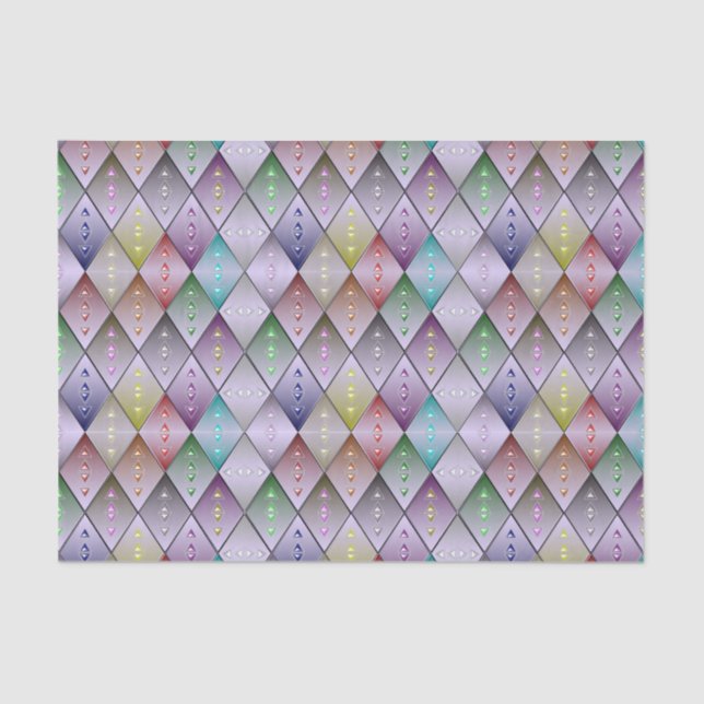 Diamond Quilt Pattern Tissue Paper Gift Wrap (Front)