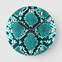 Diamond Rattlesnake Snake Skin aqua with Numbers