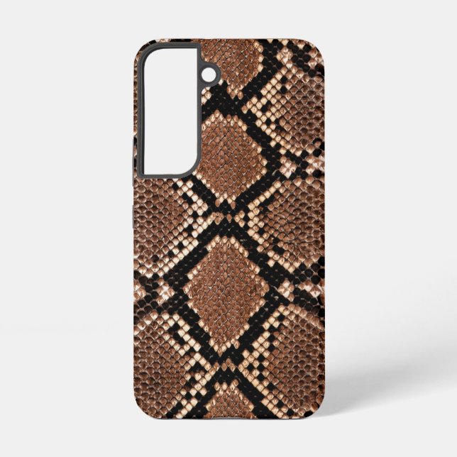 Diamond Rattlesnake Snake Skin Samsung Galaxy S22 Case (Back)