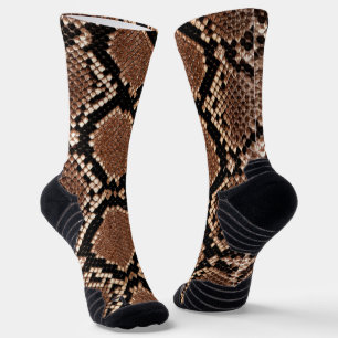 Diamond Rattlesnake Snake Skin Socks