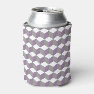 Diamond Repeating Pattern In Crocus Purple Grey Can Cooler