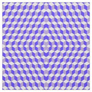 Diamond Repeating Pattern In Nebulas Blue and Grey Fabric