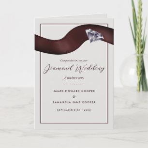 Diamond Ribbon, 60 Year Wedding Anniversary Card