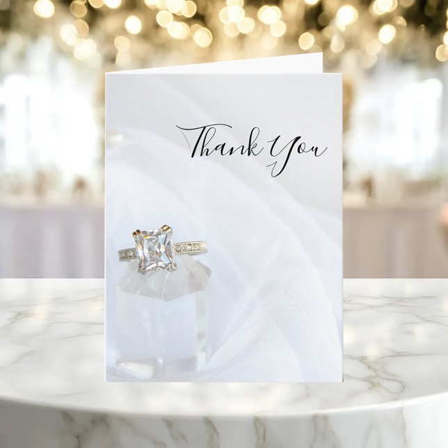 Diamond Ring and Pillar Crystal Wedding Thank You (Creator Uploaded)