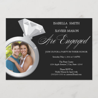 Diamond Ring Engagement Party Invite (Photo)