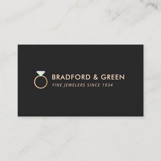 Diamond Ring Fine Jewelers Business Card (Front)