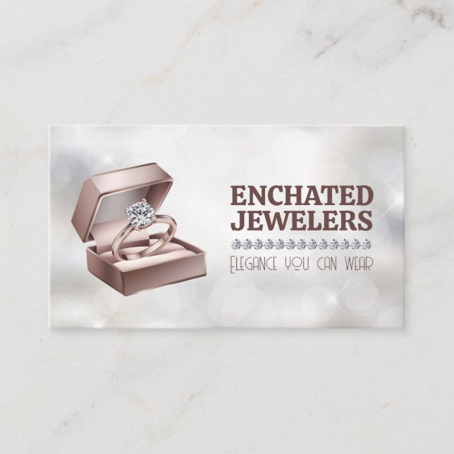 Diamond Ring in Box | Jewellery  Business Card (Front)