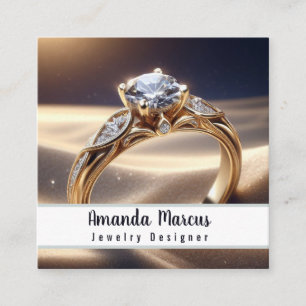 Diamond Ring Jewellery Designer Jeweller Square Business Card