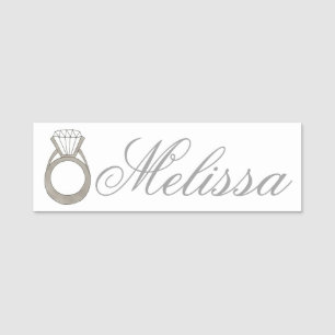 Diamond Ring Jewellery Store Wedding Bridal Shop Name Tag