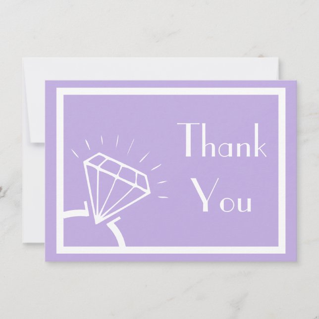 Diamond Ring Silhouette Thank You (Violet Purple) (Front)