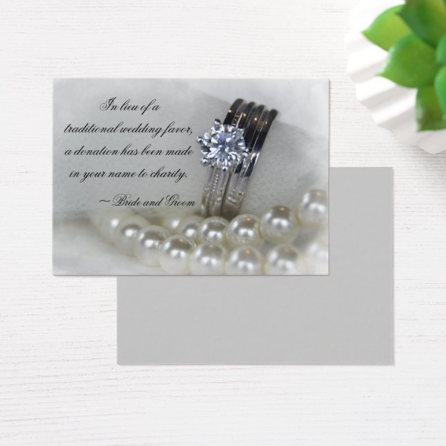 Diamond Rings and Pearls Wedding Charity Favours (Desk)