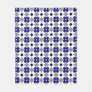 Diamond Sapphire Gemstone Art, Blue Fleece Blanket