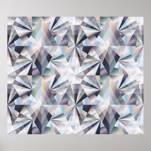 Diamond seamless background, vintage illustrationd poster