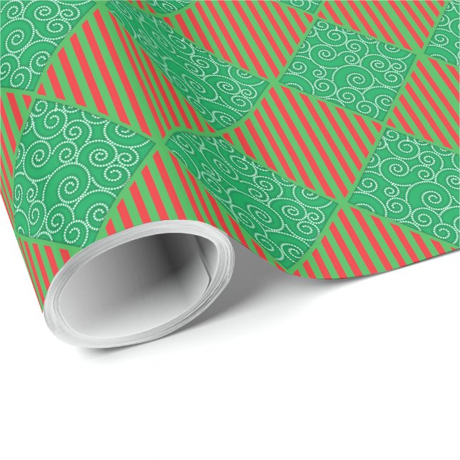 Diamond Shape Holiday Wrapping Paper (Roll Corner)