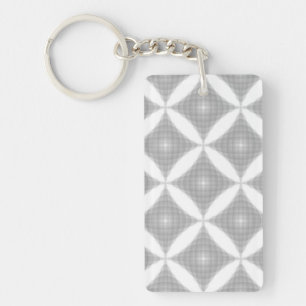 DIAMOND SHAPED ABSTRACT PATTERN KEY RING