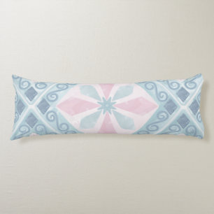 diamond shaped blue pattern body cushion