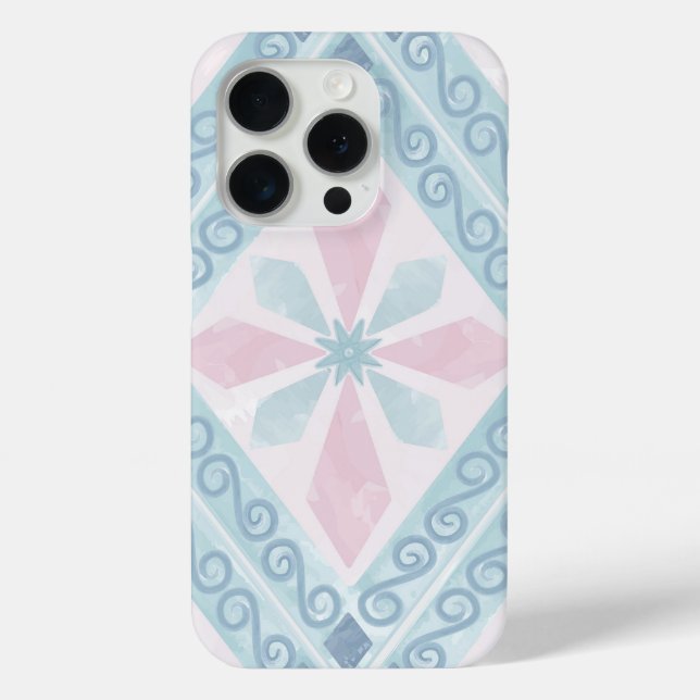 diamond shaped blue pattern Case-Mate iPhone case (Back)
