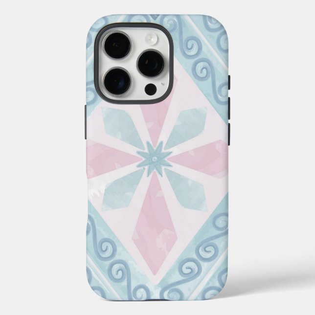 diamond shaped blue pattern Case-Mate iPhone case (Back)